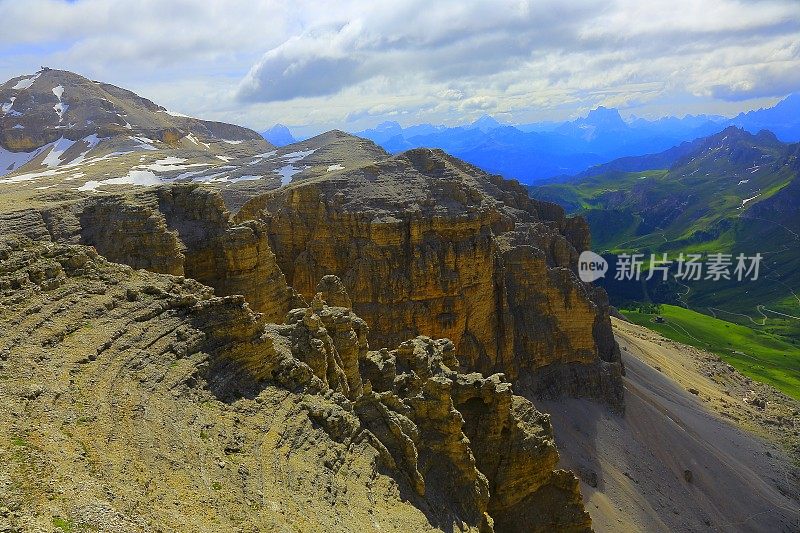 Cortina山谷波多多，Piz Boe, Dolomites，意大利泰洛阿尔卑斯山